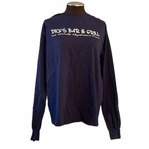 Dick’s Bar & Grill navy blue long sleeve shirt